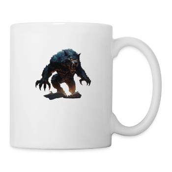 a classic Werewolf Monster in a comic style - Tasse - Weiß - Rechts