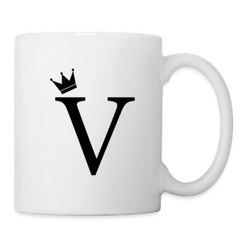 V Monogram Crown - Mug - white - Right