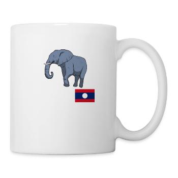 Laos Lao Drapeau Laotien éléphant Lao I cadeau - Mug blanc - blanc - Droite