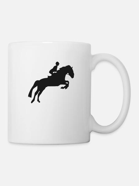 reiten - Tasse - Weiß