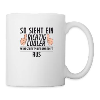 Wirtschaftsinformatiker | Wirtschaft | Informatik - Tasse - Weiß - Rechts