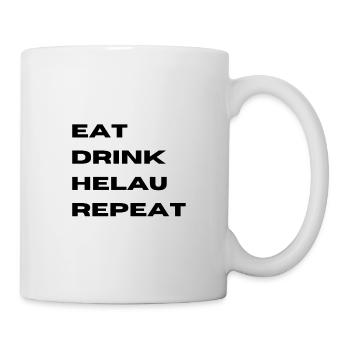 Drink | Helau | Fasching | Lustig | Karneval - Tasse - Weiß - Rechts