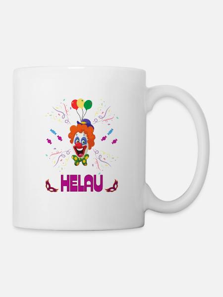 Fasching | Clown | Helau | Lustig | Karneval - Tasse - Weiß