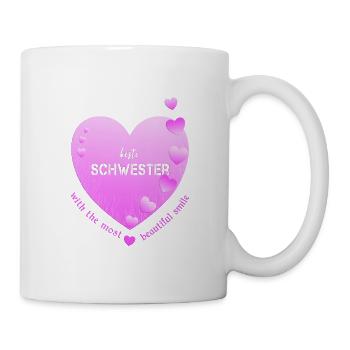 beste Schwester - Tasse - Weiß - Rechts