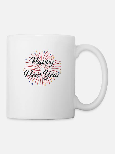 Happy New Year - Tasse - Weiß