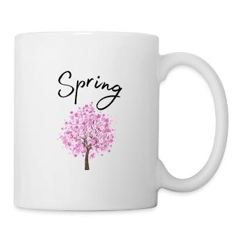Printemps | Printemps | Arbre | Fleurs | Soleil - Mug blanc - blanc - Droite
