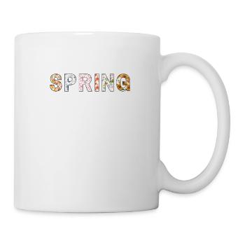 Printemps | Printemps | Arbre | Fleurs | Soleil - Mug blanc - blanc - Droite