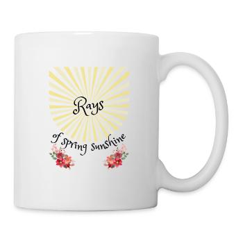Frühling | Spring | Sonnenstrahlen | Sonne - Tasse - Weiß - Rechts