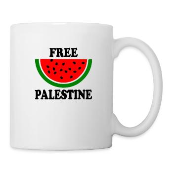 Free palestine Wassermelone Melone - Tasse - Weiß - Rechts