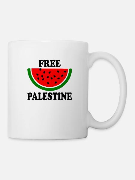 Free palestine Melon pastèque - Mug blanc - blanc
