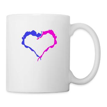 Pink & Blue Heart - Mug - white - Right