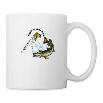 Angeln ist einfach toll - Tasse - Weiß - Rechts