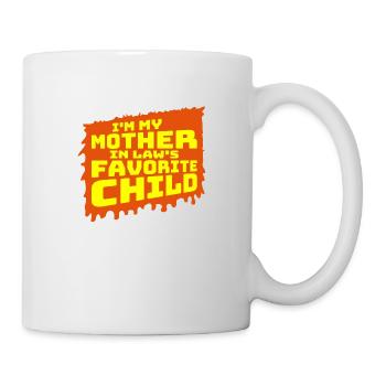 Je suis la blague préférée de ma belle-mère en disant - Mug blanc - blanc - Droite