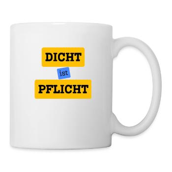 Malle Dicht ist Pflicht - Tasse - Weiß - Rechts