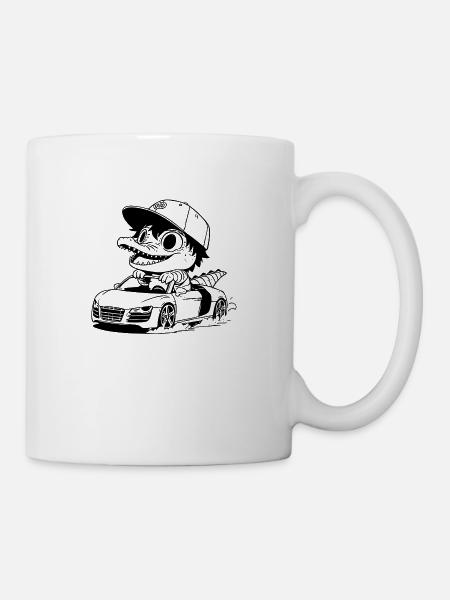 croco voiture - Mug blanc - blanc