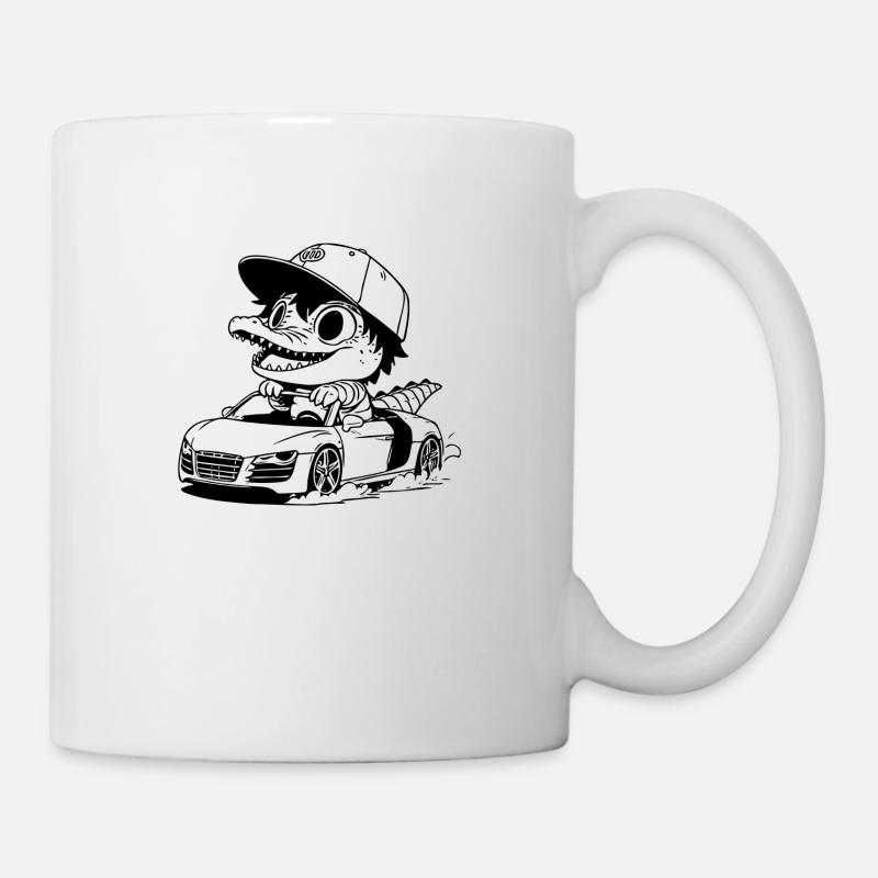 croco voiture - Mug blanc - blanc