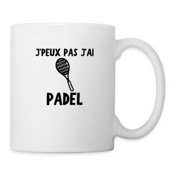 Ich kann nicht Padel haben - Tasse - Weiß - Rechts