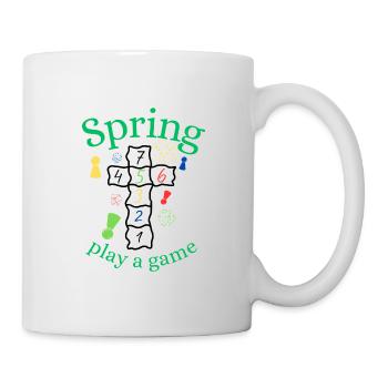 Frühling | Spring | Spiel | Spaß | Unterhaltung - Tasse - Weiß - Rechts