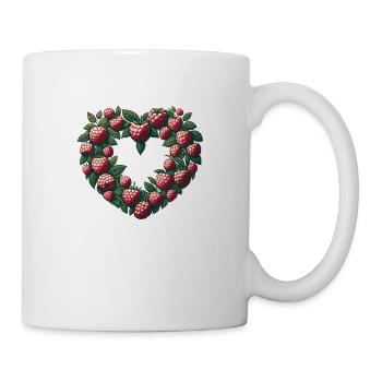 Himbeeren - Tasse - Weiß - Rechts