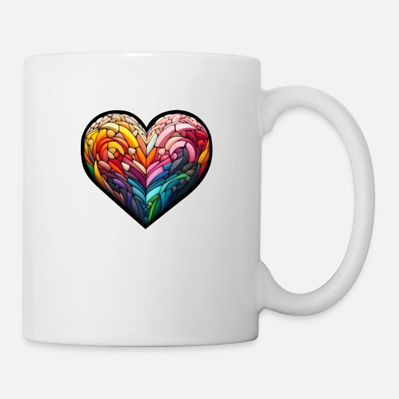 Cœur de verre - Mug blanc - blanc