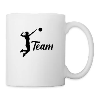 frauen handball team - Tasse - Weiß - Rechts