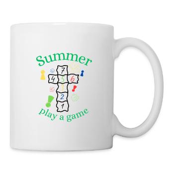 Été | Été | Arbre | Fleurs | Soleil - Mug blanc - blanc - Droite
