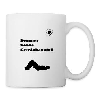 Sommer | Sonne | Getränkeunfall | Lustig | Alkohol - Tasse - Weiß - Rechts
