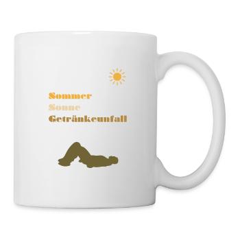 Sommer | Sonne | Getränkeunfall | Lustig | Alkohol - Tasse - Weiß - Rechts