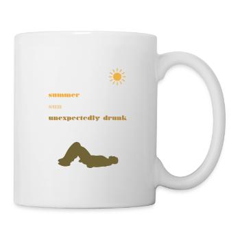 Sommer | Sonne | Getränkeunfall | Lustig | Alkohol - Tasse - Weiß - Rechts