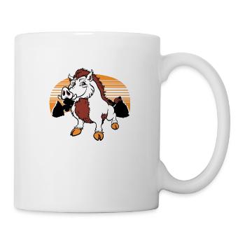 Warzenschwein - Tasse - Weiß - Rechts