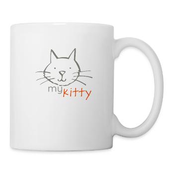 A cat drawing- The cuteLogo - Mug - white - Right
