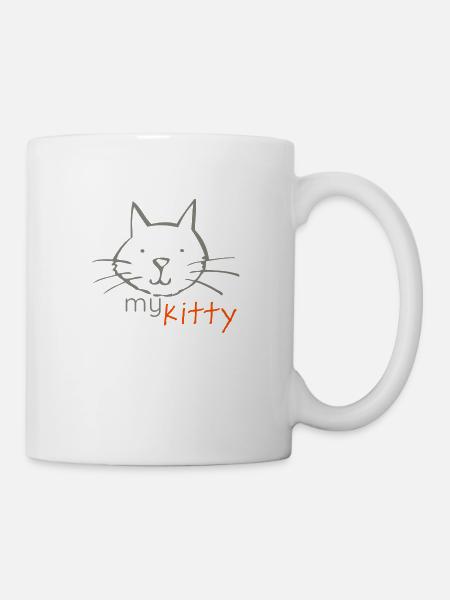 A cat drawing- The cuteLogo - Mug - white