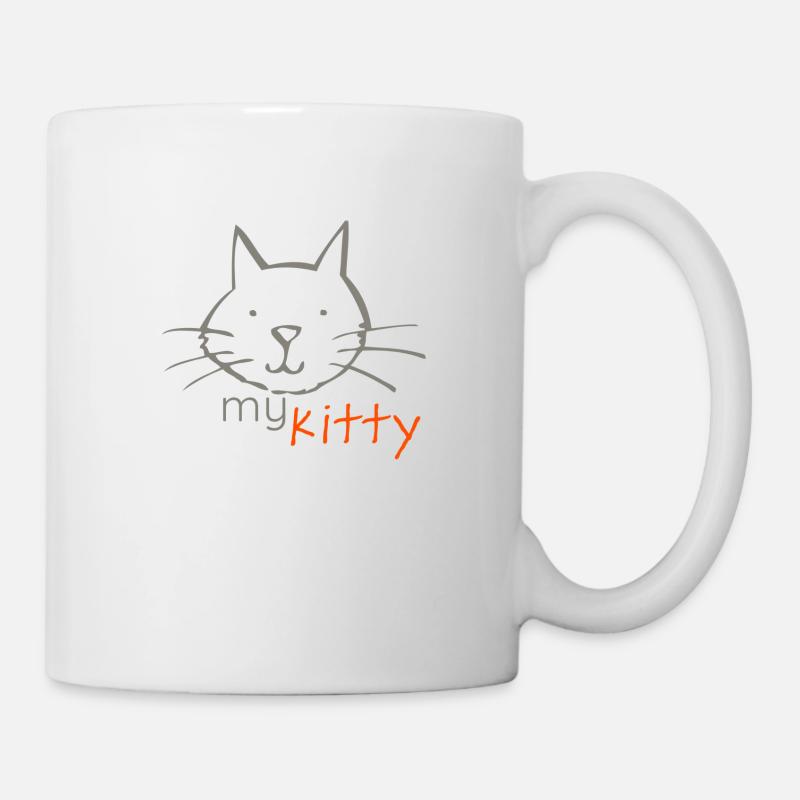 A cat drawing- The cuteLogo - Mug - white