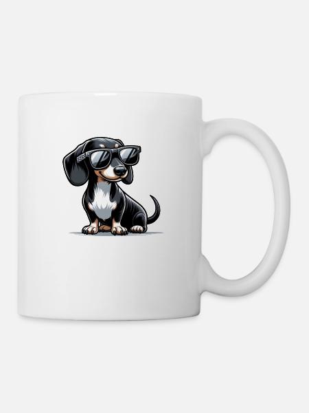 Süßer Dackel Hund - Tasse - Weiß