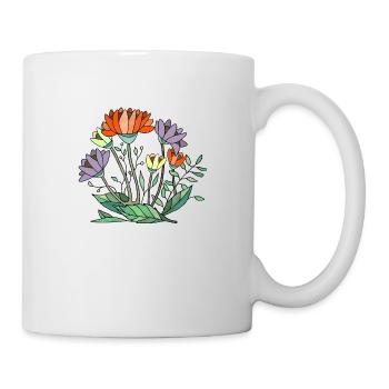 Fleur - Mug blanc - blanc - Droite