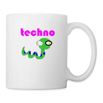 techno schlange - Tasse - Weiß - Rechts