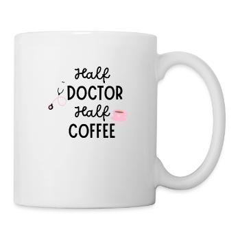 Mi-Docteur, mi-café - Mug blanc - blanc - Droite