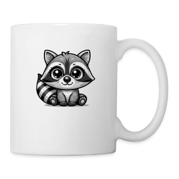 Waschbär - Tasse - Weiß - Rechts