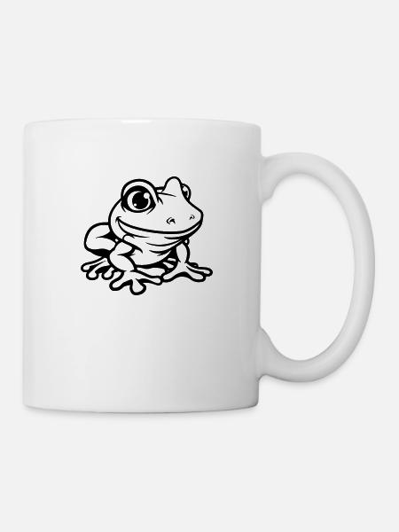frosch comic - Tasse - Weiß