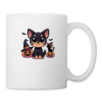 Cute Halloween Dog & Cat Duo - Mug - white - Right