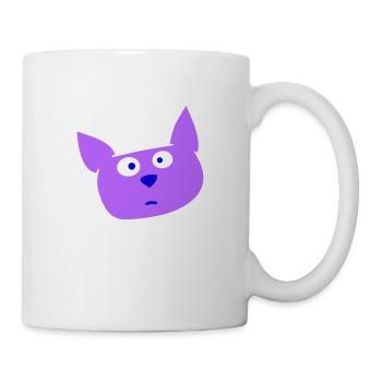 Chat confus à l’air curieux grimace drôle - Mug blanc - blanc - Droite