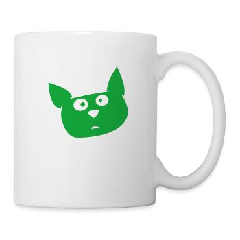 Chat confus à l’air curieux grimace drôle - Mug blanc - blanc - Droite