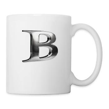 Chrome ,, B" Metallic - Tasse - Weiß - Rechts