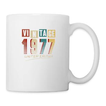 Jahrgang 1977: Limitierte Auflage - 48. Jubiläum. - Tasse - Weiß - Rechts