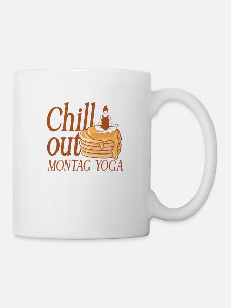 Chill Out Montag Yoga - Tasse - Weiß