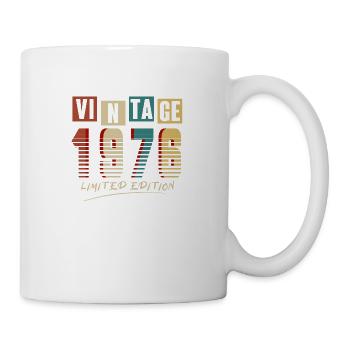 Jahrgang 1976: Limitierte Auflage - 49. Jubiläum. - Tasse - Weiß - Rechts