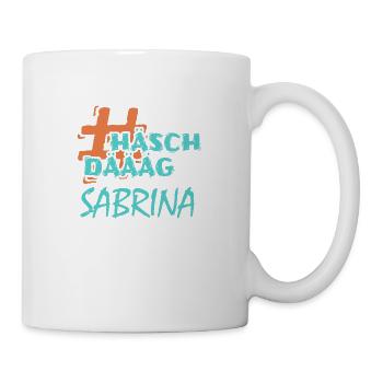 Sabrina als Name - Tasse - Weiß - Rechts