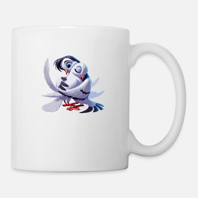 Tourterelles - Mug blanc - blanc