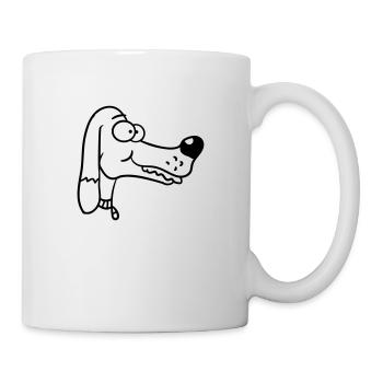 Visage de chien Petit Tête d’animal de compagnie Mignon - Mug blanc - blanc - Droite