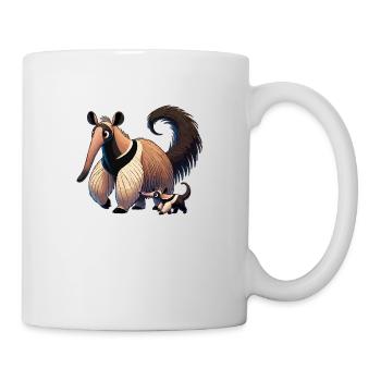 Ameisenbärmit Kind - Tasse - Weiß - Rechts